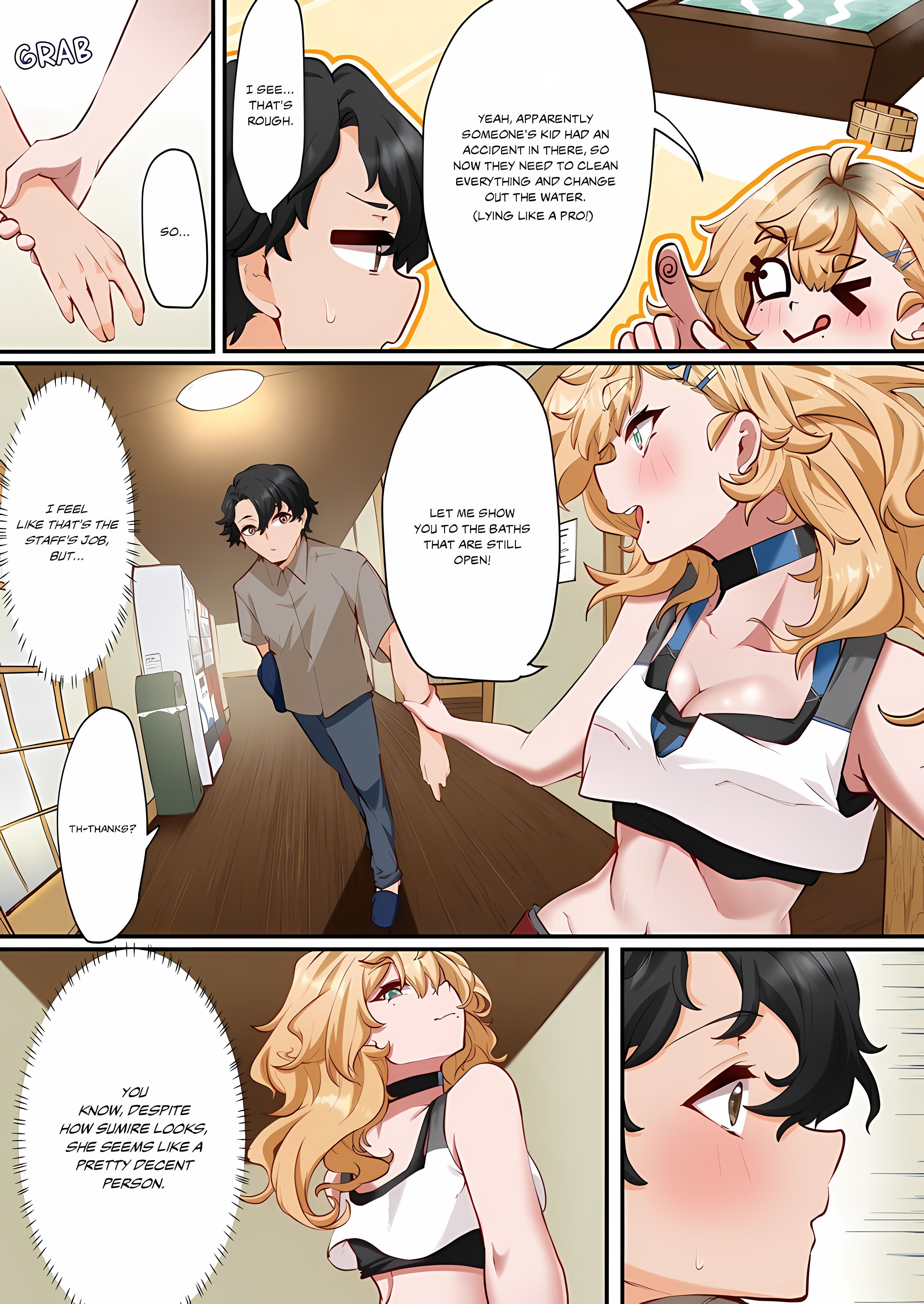 Hot Spring Love Affair: I’m Looking for a Girlfriend, but These Girls Just Want Sex! page 1